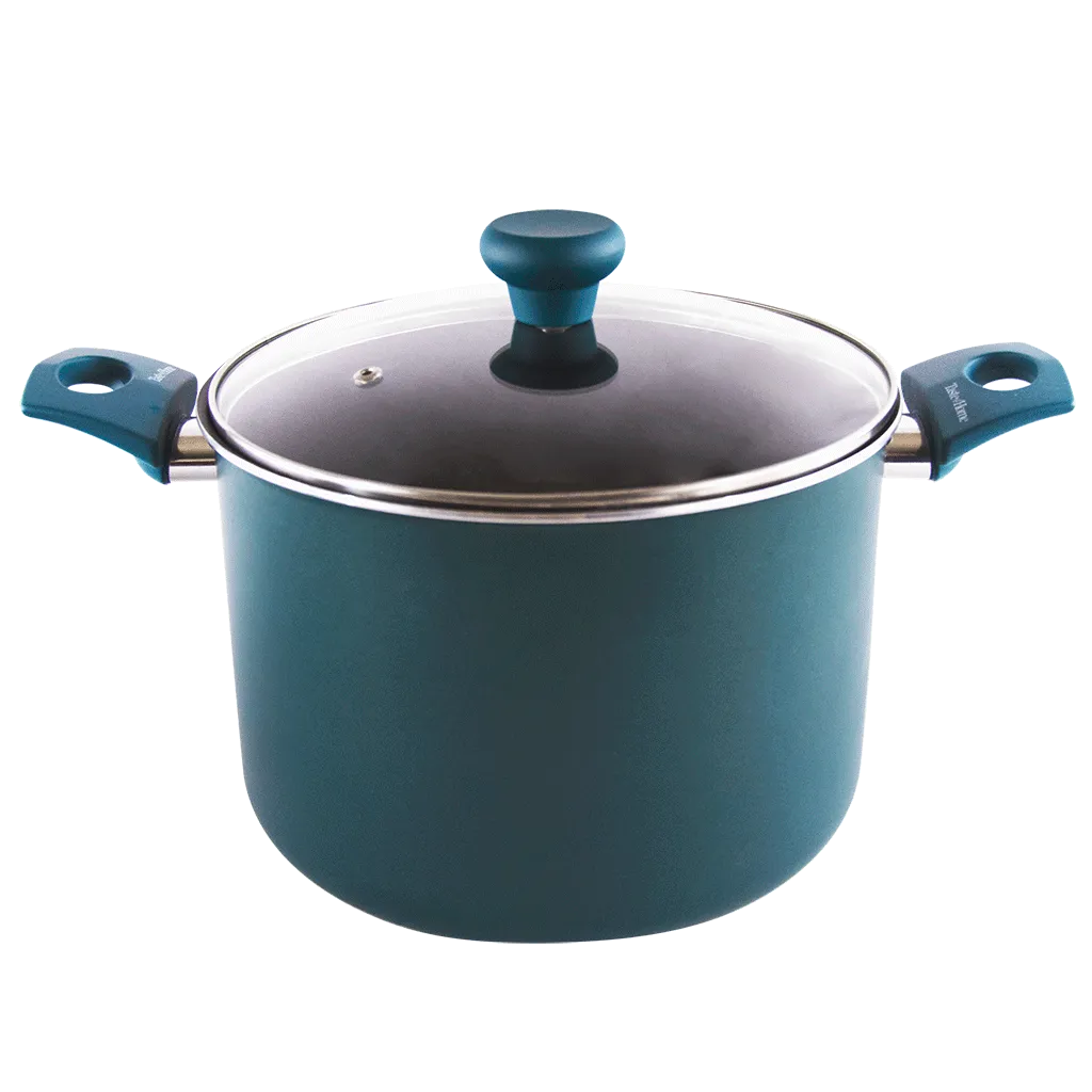 TC155A 8 Quart NonStick Aluminum Stock Pot with Lid by Taste of Home
