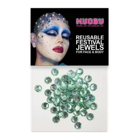 Teal Diamantes - Clear Face & Body Gems 6mm